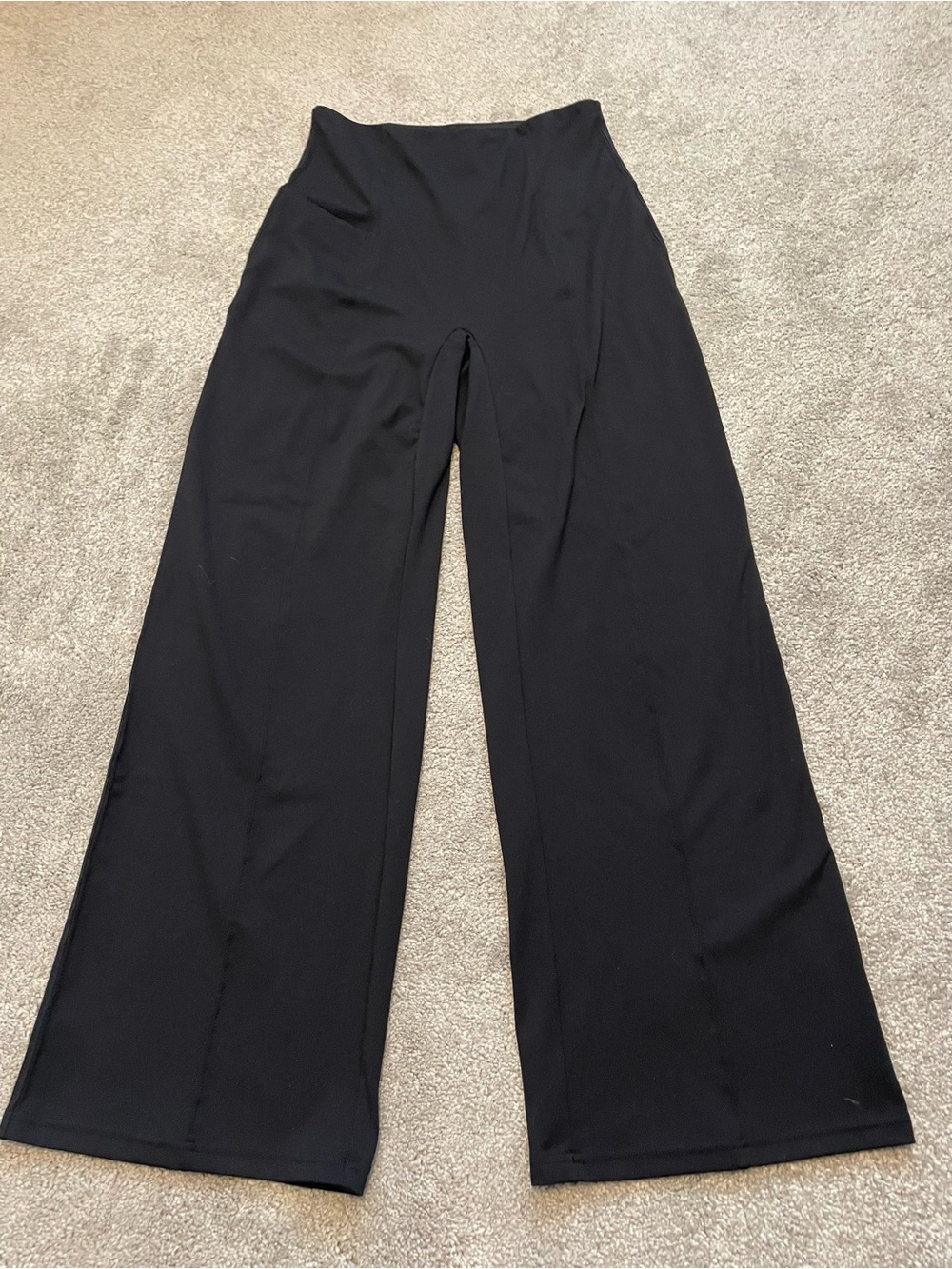 Halara Black Wide Leg Pants M Regular High Rise Stretch